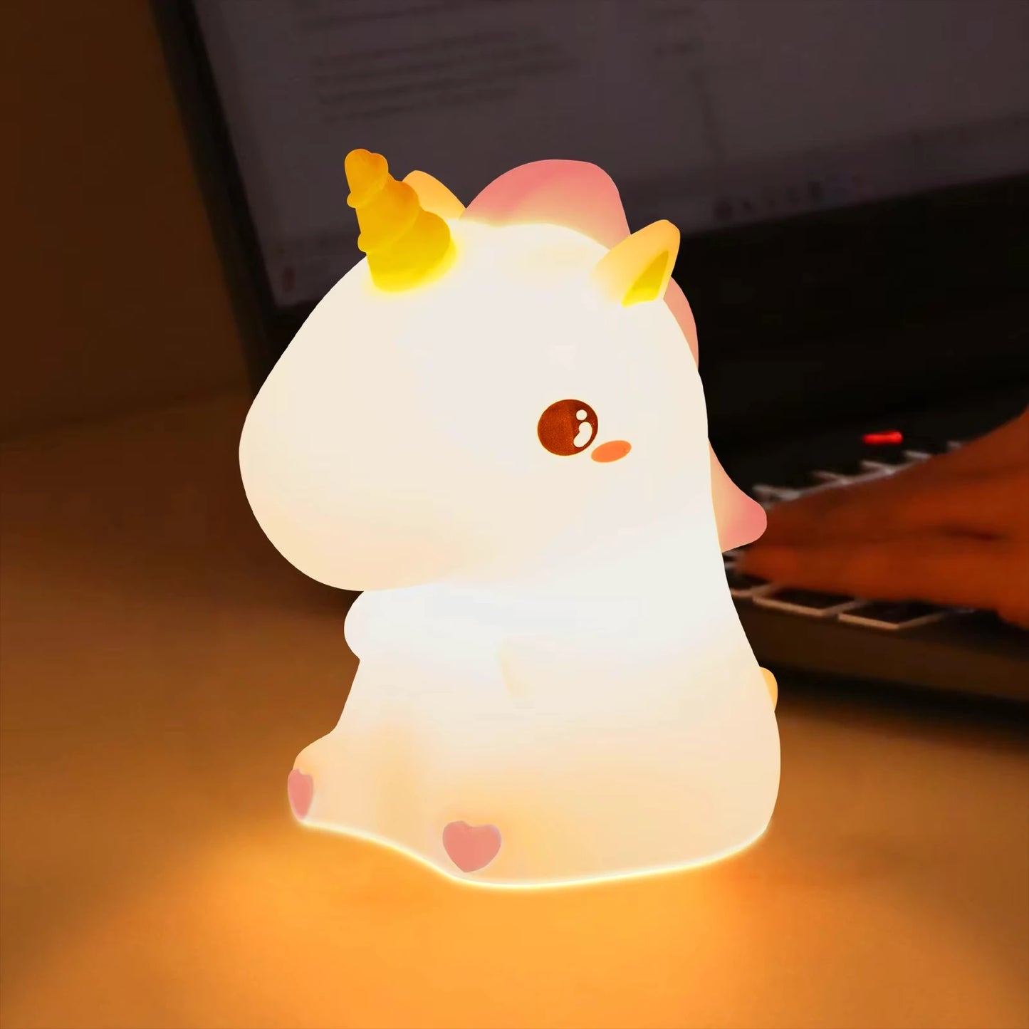 bebe veilleuse | Tactile Rechargeable Licorne