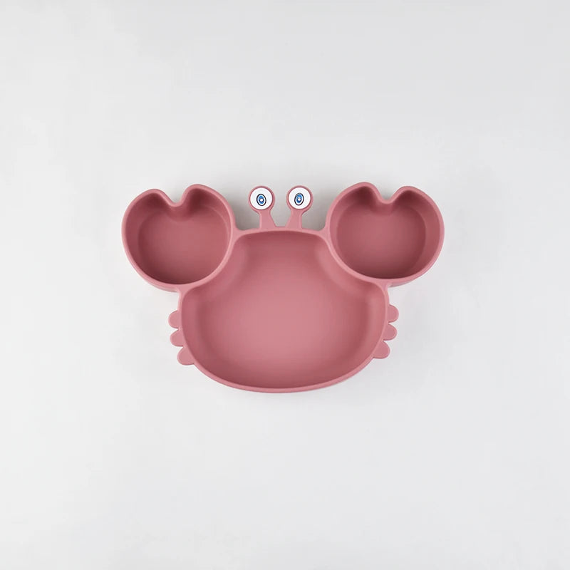 assiette ventouse bebe rose