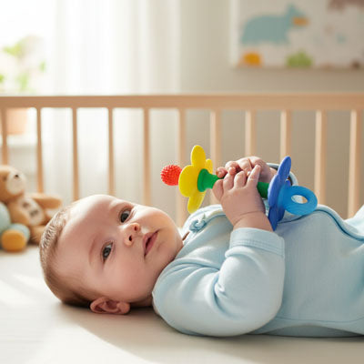 bébé dos dentition tetine vert