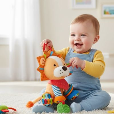bébé jouet sensorielle lion