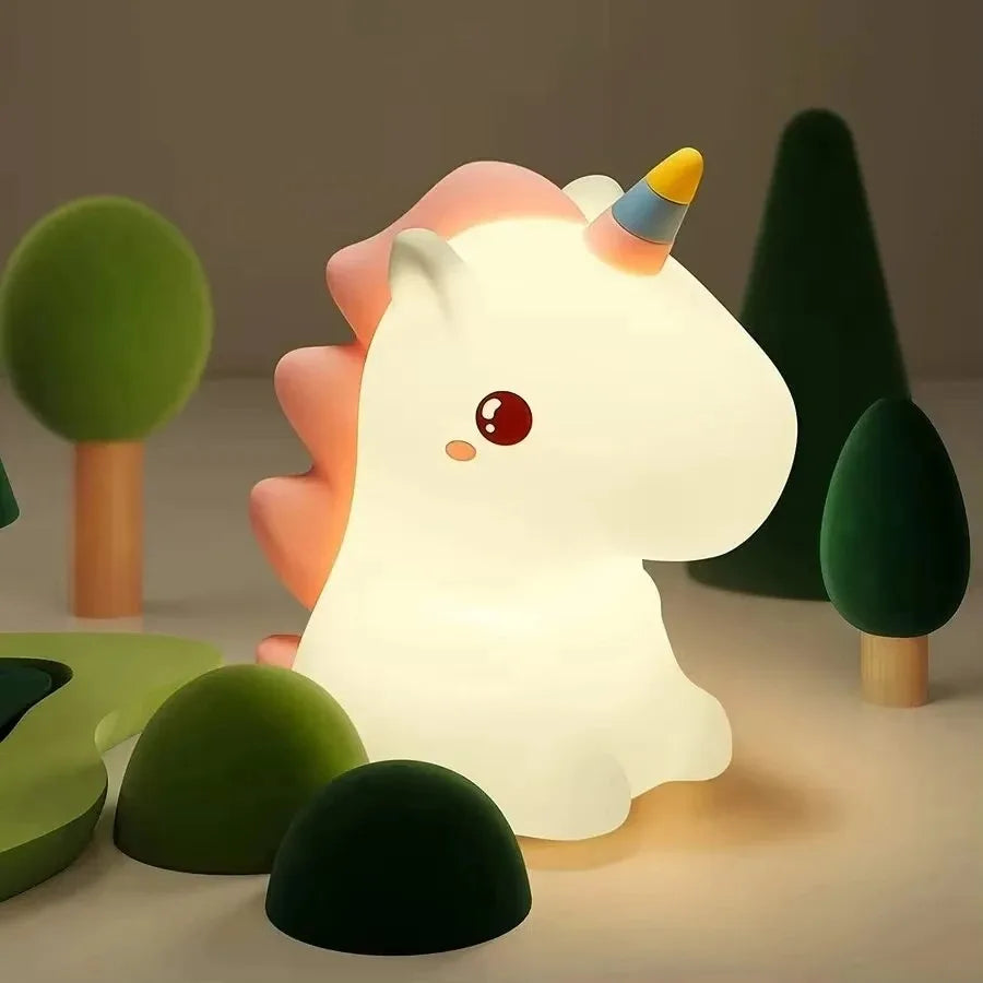bebe veilleuse licorne arbres vert