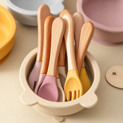 bol cuillère bébé différentes couleurs