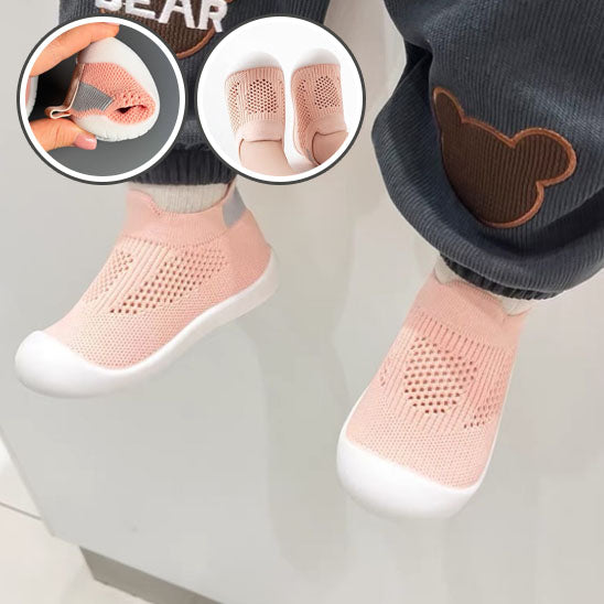 chaussure souple petit pied rose démo pliable