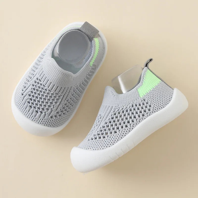 chaussures souples grises