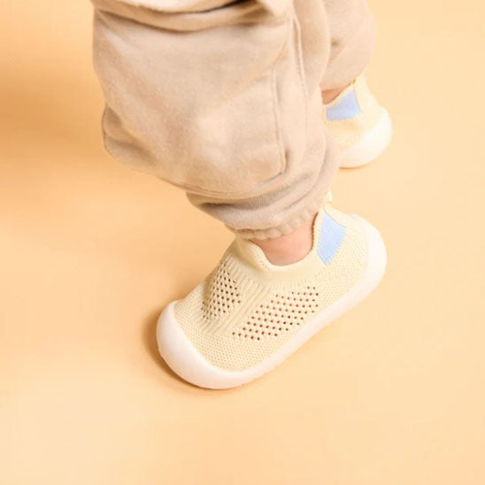 chaussures souples jaunes décontracte