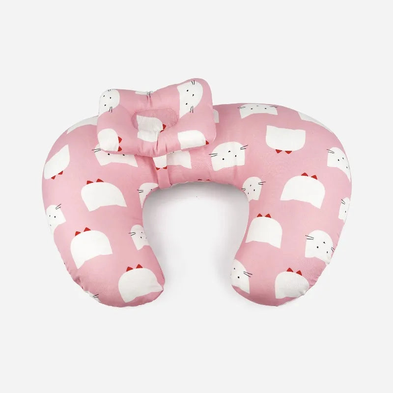 coussin allaitement rose chats
