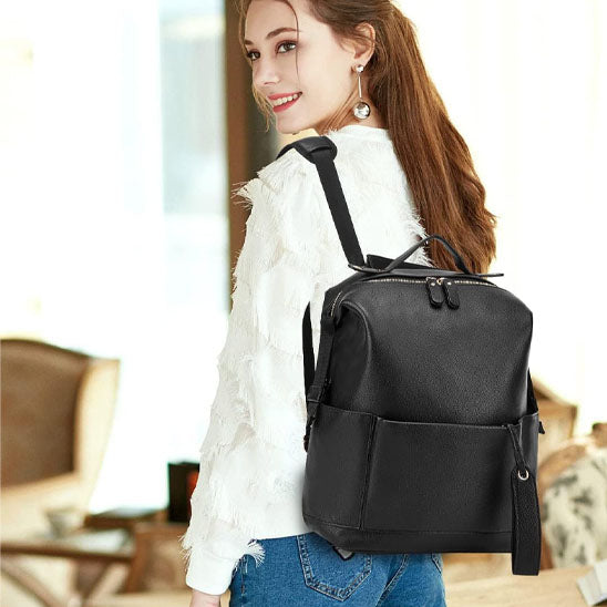 femme sac langer noir dos