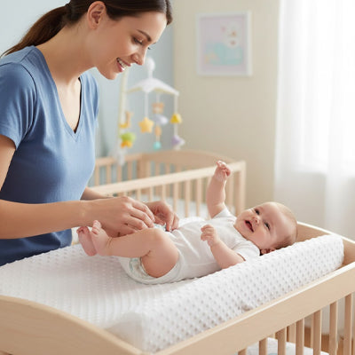 housse matelas langer blanc maman