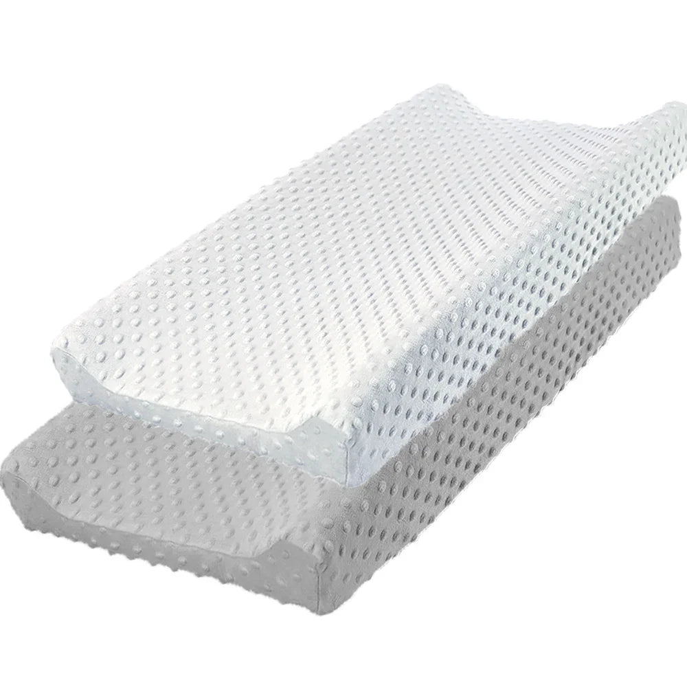 housse matelas langer gris blanc