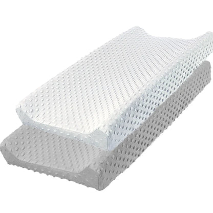housse matelas langer gris blanc