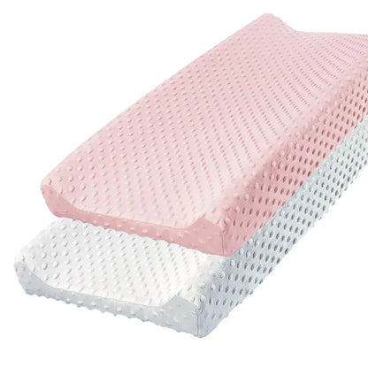 housse matelas langer rose blanc