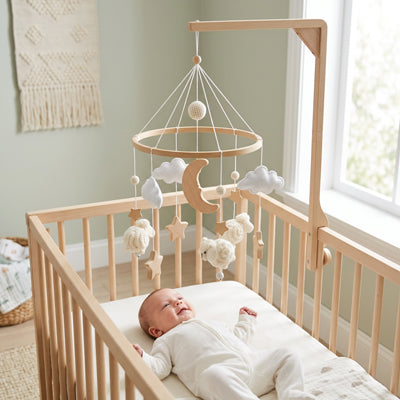 mobile bebe chambre jour moutons nuage