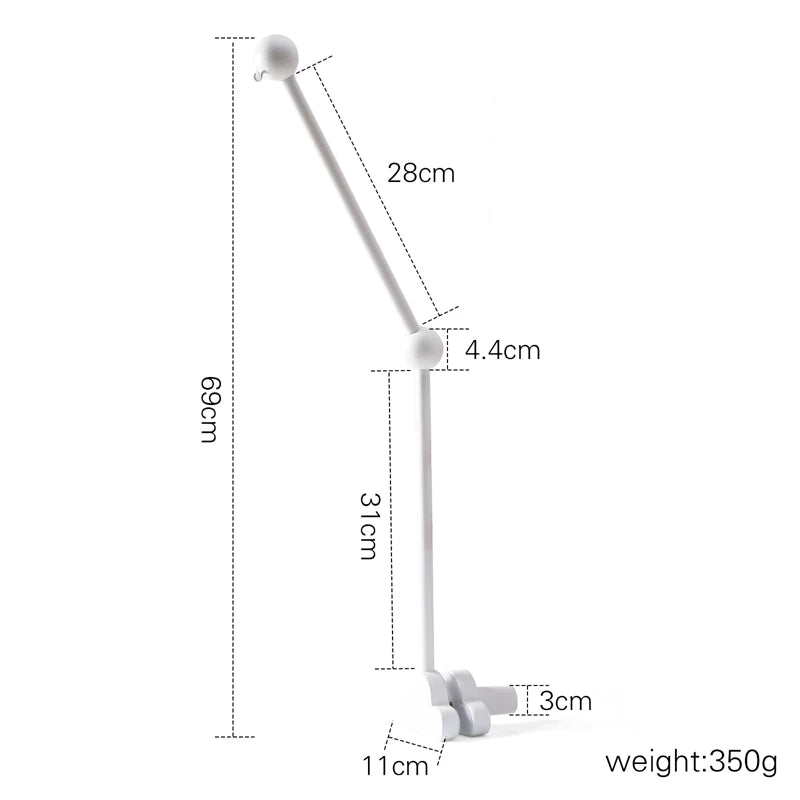 mobile bebe support bois blanc 69cm